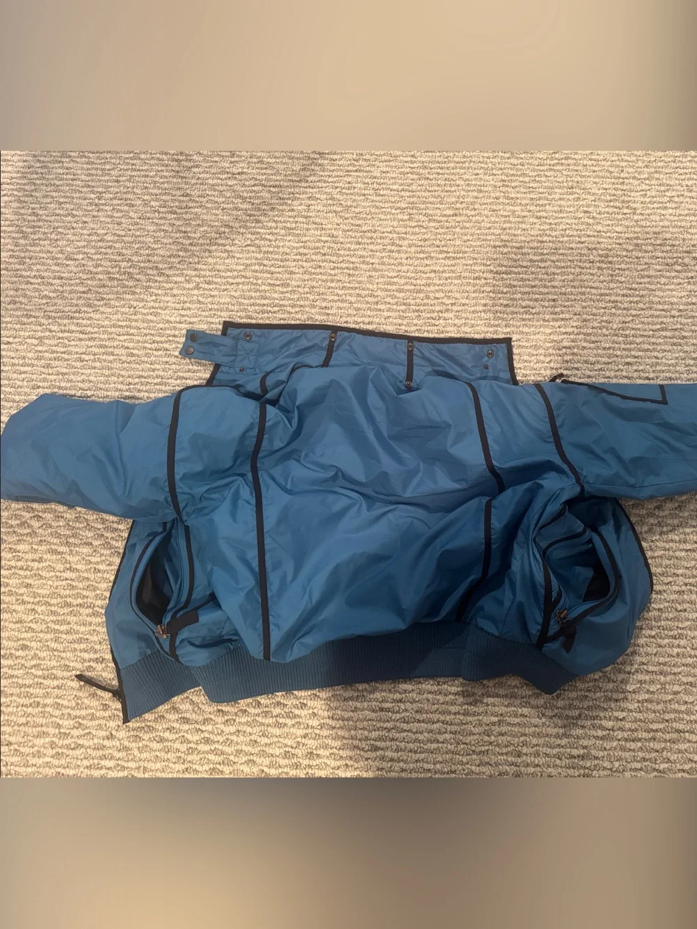 Diesel Men's Blue Puffer Jacket with Black Trim - Picture 3 of 4